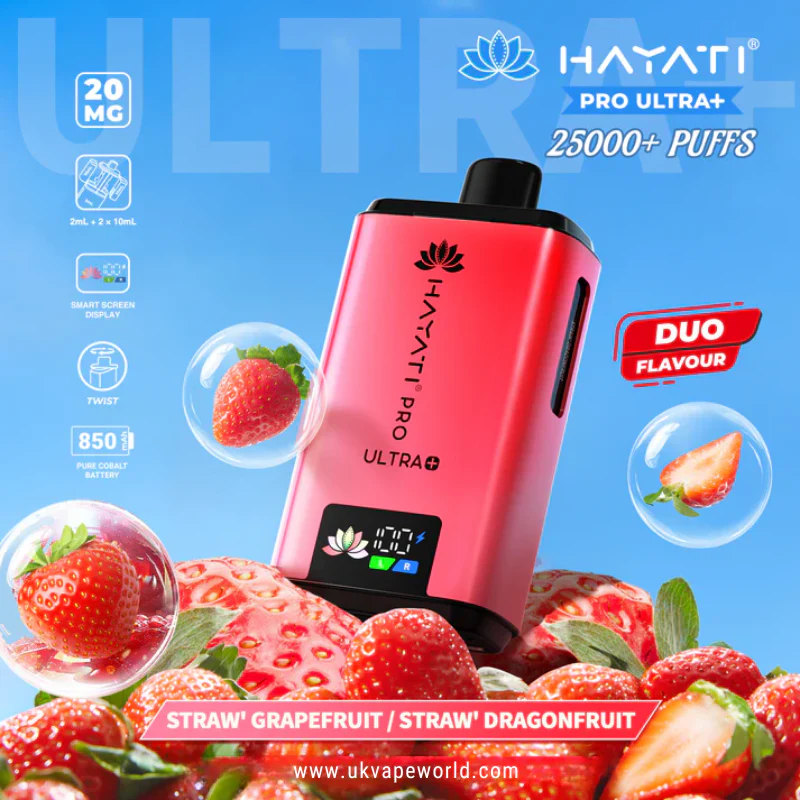 Straw Grapefruit - Straw Dragonfruit Hayati Pro Ultra Plus 25000 Prefilled Pod Kit