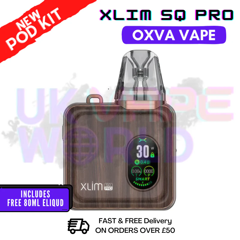 Bronze Wood Oxva Xlim SQ Pro Vape Kit | £19.99 + Free Liq