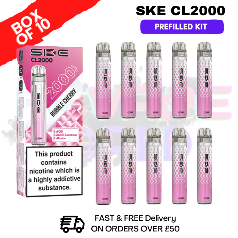 Bubble Cherry SKE CL2000 Kits Box Of 10 - £29.99