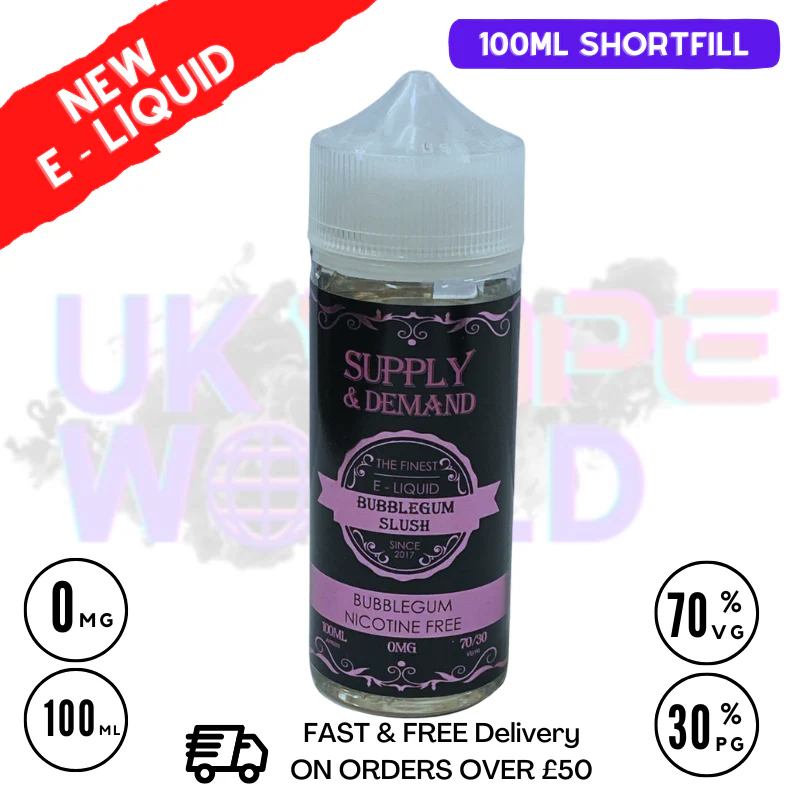 Bubblegum Supply & Demand 100ml Shortfill Eliquid