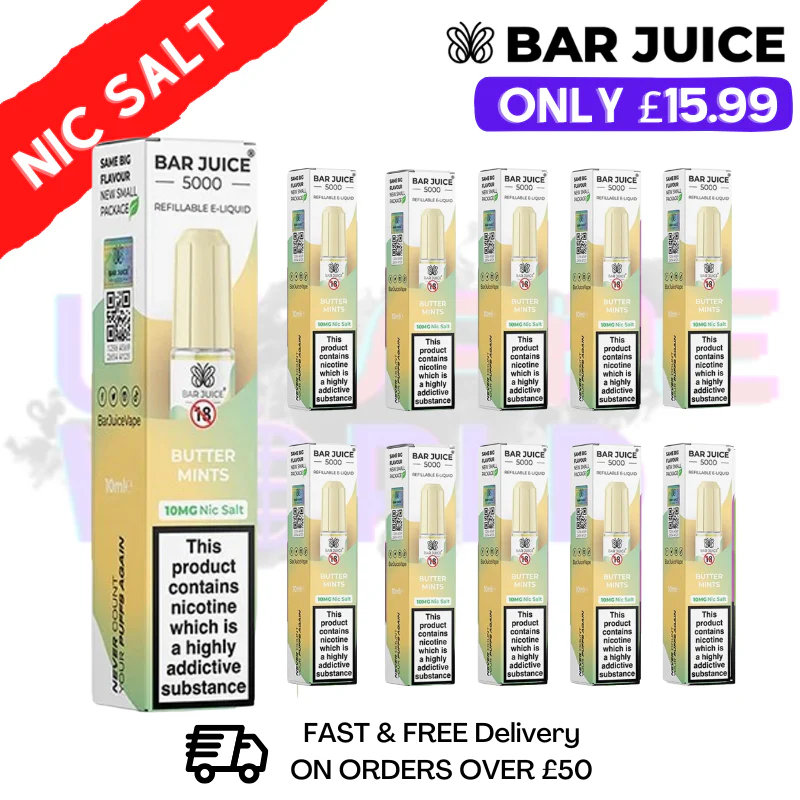 Butter Mints Bar Juice 5000 Nic Salt | Box of 10 | ONLY £13.99