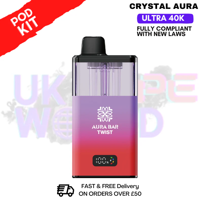 Cherry Berry Crystal AURA 40K Puff Pod Kit