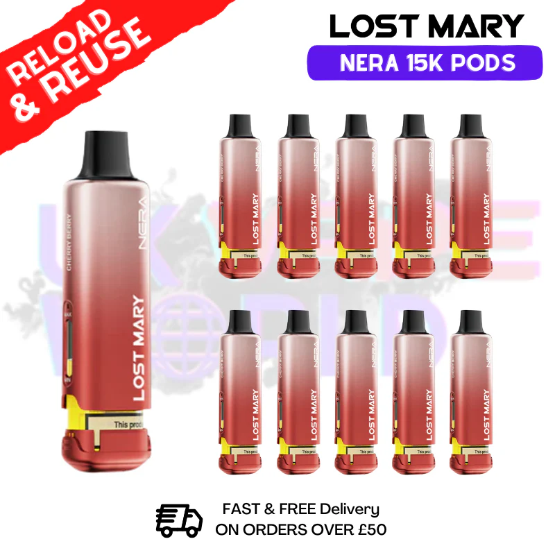 Cherry Berry Lost Mary Nera15K REFIL Box OF 10