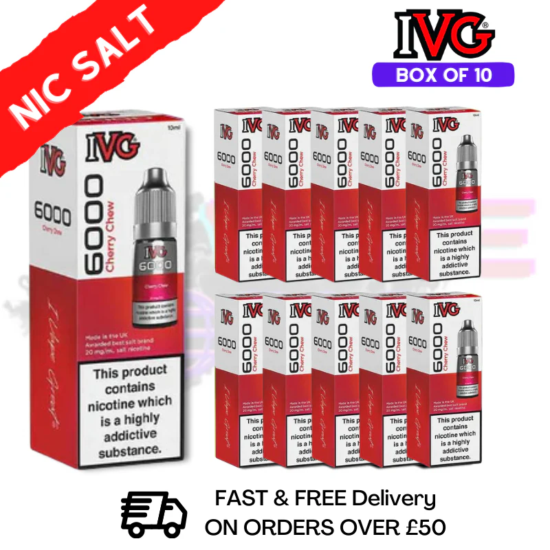 Cherry Chew IVG 6000 Box Of 10 Nic Salt