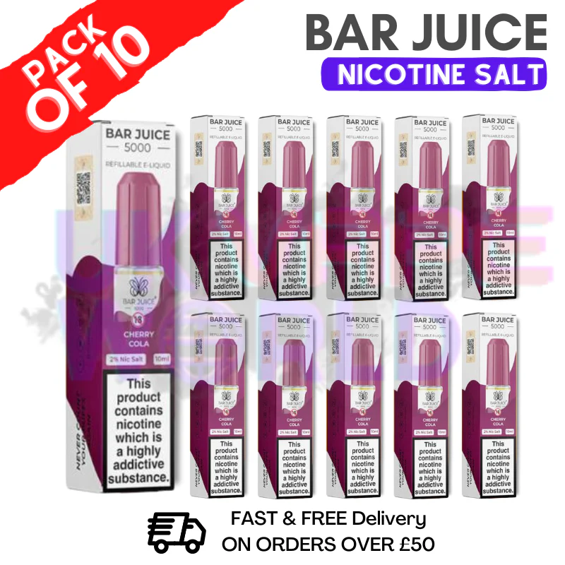 Cherry Cola Bar Juice 5000 Nic Salt | Box of 10 | ONLY £13.99