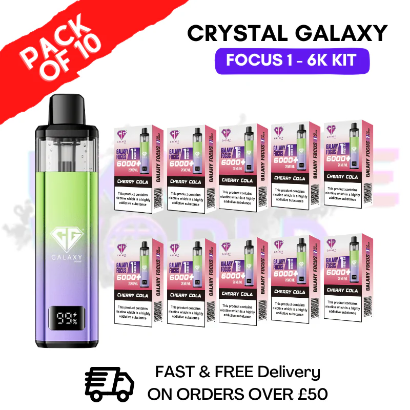 Cherry Cola Crystal Galaxy Focus 6K Kits Box Of 10