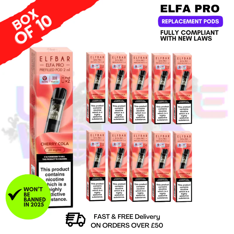 Cherry Cola Elf Bar Elfa Pro Prefilled Pod Box Of 10