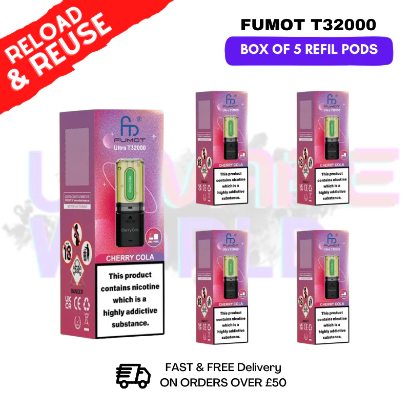 Cherry Cola Fumot T32000 REPLACEMENT PODS - BOX OF 5
