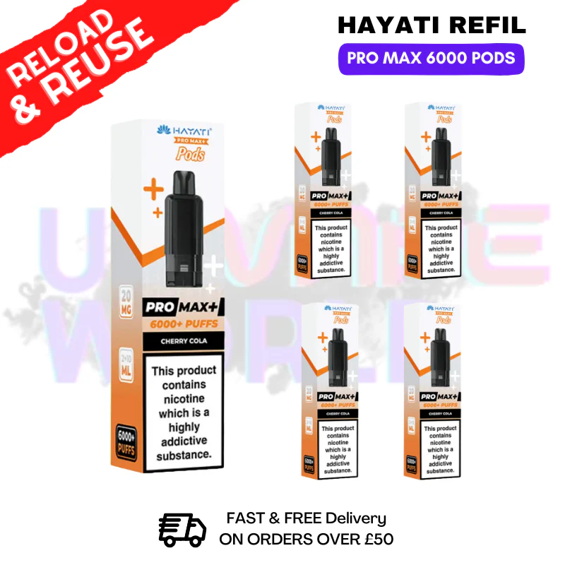 Cherry Cola Hayati ProMax 6K Replacement Pods Box Of 5