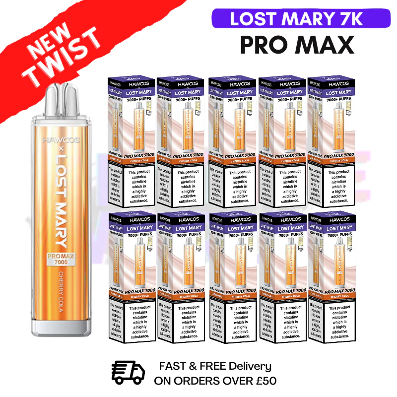 Cherry Cola Lost Mary Pro Max 7K Box Of 10