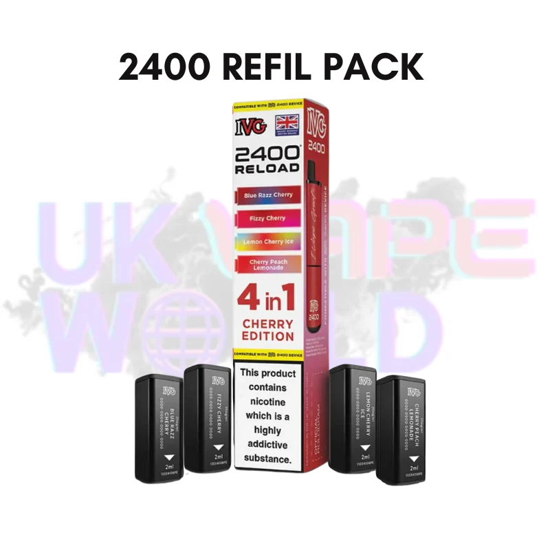 Cherry Edition IVG 2400 RELOAD Pods - Box Of 10 - Image 2