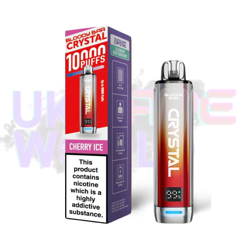 Cherry ICE Bloody Bar Crystal 10K Puff Box Of 10 - Image 2