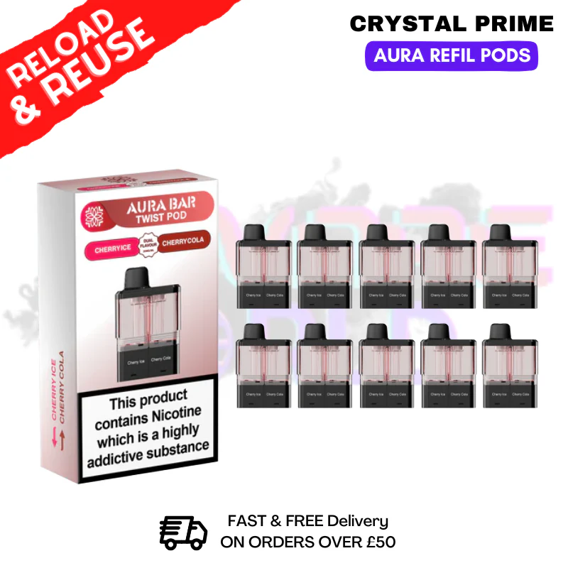 Cherry Ice Aura 40K Replacement Pods Box Of 10