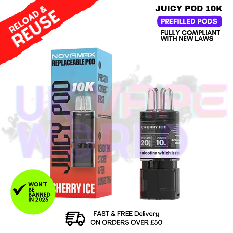 Cherry ICE Juicy Pod 10K Replacement Pod 12ML - £2.99