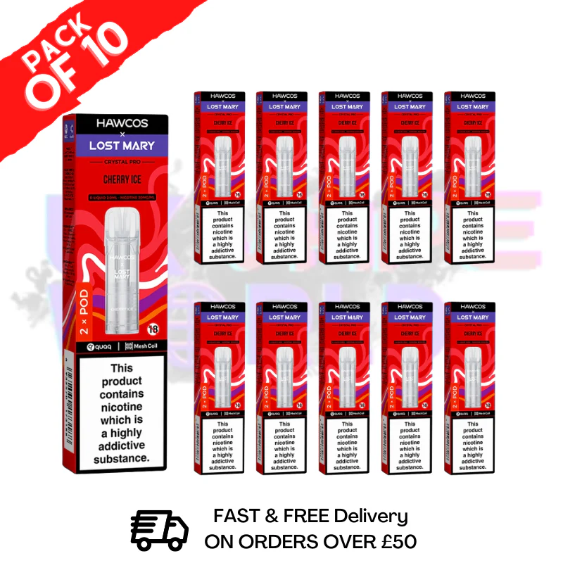 Cherry Ice Lost Mary Crystal Replacement Pods Box of 10