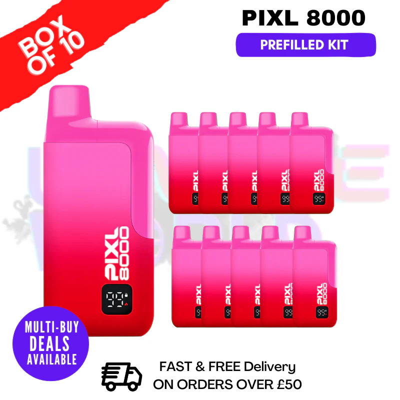 CHERRY ICE Pixl 8000 Kits Box Of 10