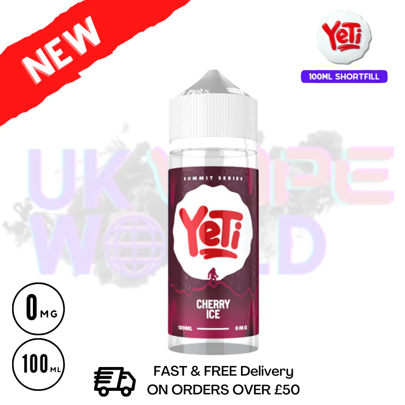Cherry ICE Yeti Summit Shortfill Juice 100ML Eliquid