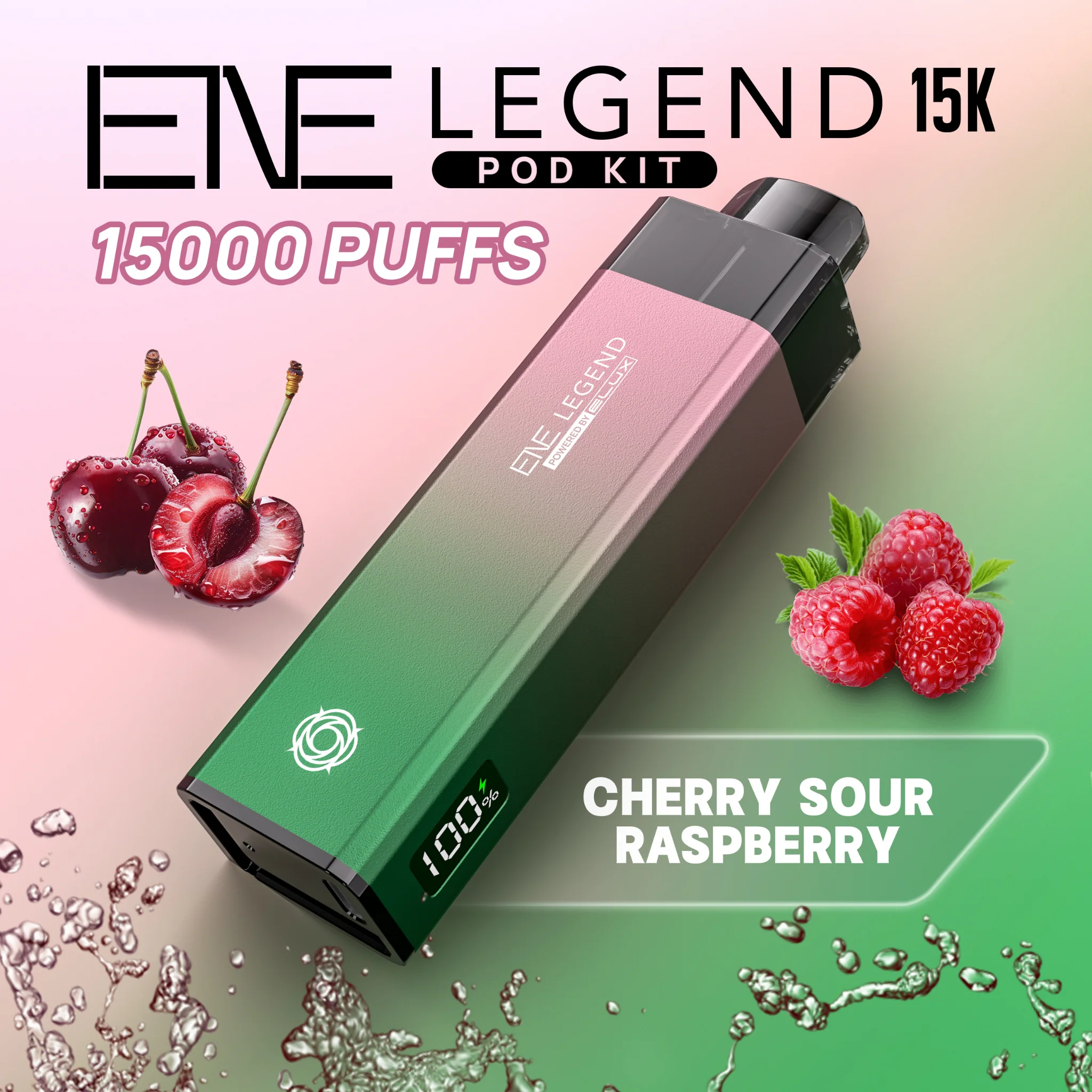 Cherry Sour Raspberry Elux Legend 15K Puff Prefilled Pod Kit - £6.89