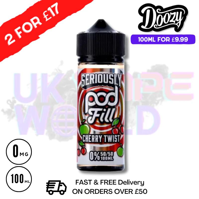 Cherry Twist Seriously PodFill Shortfill Juice (NEW) 100ML Eliquid