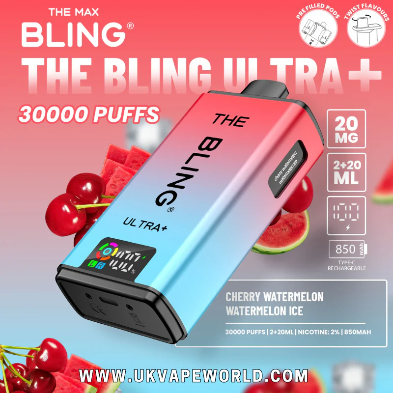 Cherry Watermelon Bling 30k Ultra Plus Prefilled Pod Kit