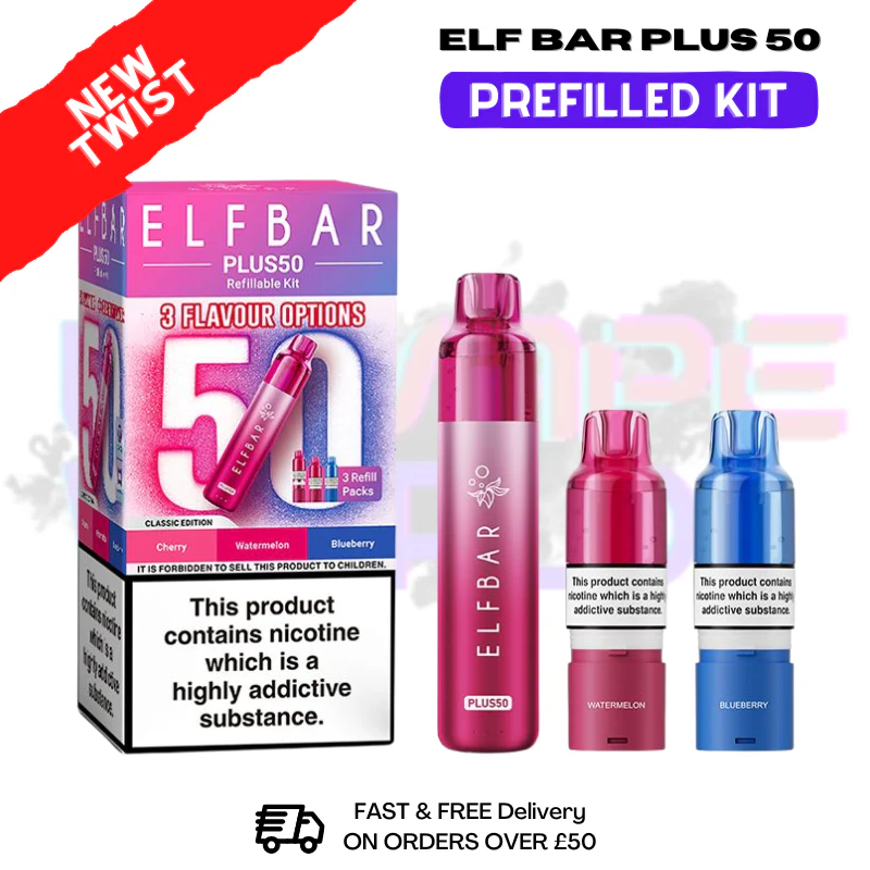 Classic Edition Elf Bar 50K Puff Plus Kit - Only £9.98