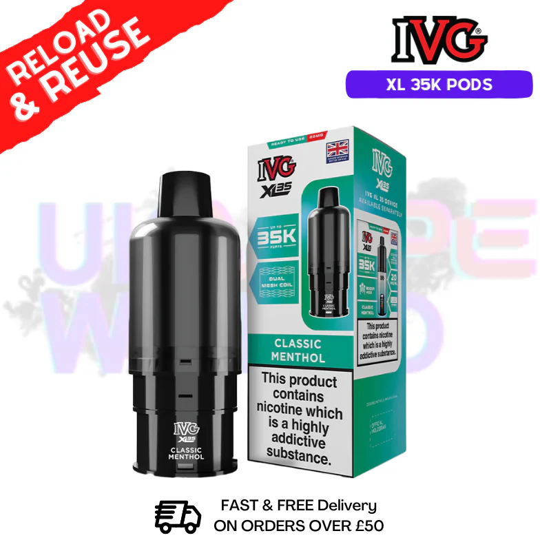 Classic Menthol IVG XL 35k Prefilled Pods