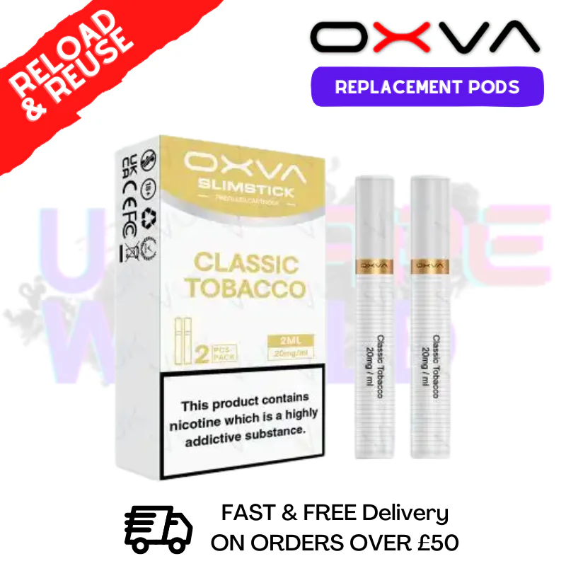 Classic Tobacco Oxva SlimStick Prefilled Pod Cartridges - £3.89