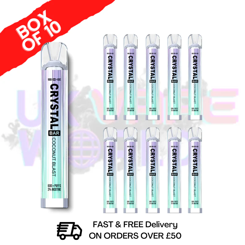 Coconut Blast Crystal Bar Puffs 600 SKE Box Of 10