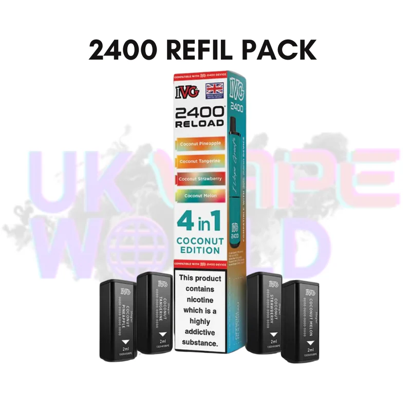 Coconut Edition IVG 2400 RELOAD Pods - Box Of 10 - Image 2