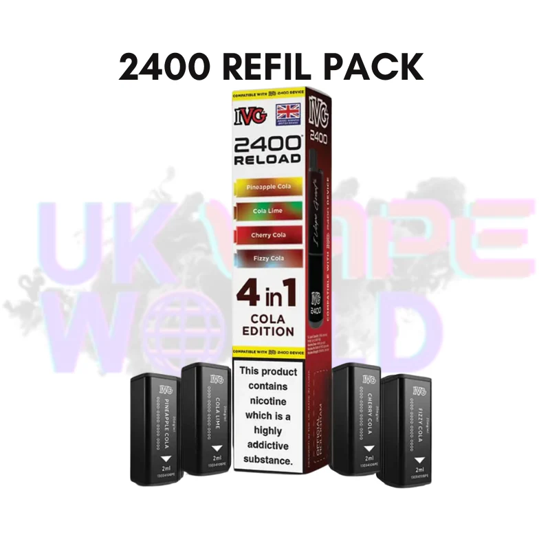 Cola Edition IVG 2400 RELOAD Pods - Box Of 10 - Image 2
