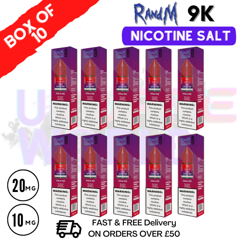 Cola Ice RandM 9000 Tornado Nic Salt Pack / Box of 10 - £16.99