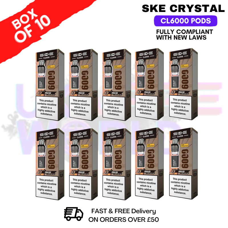 Cola Ice SKE Crystal CL6000 Prefilled Pod Box Of 10