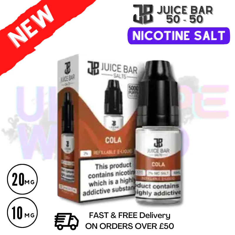Cola Juice Bar Nic Salt 10ML eLiquid Only £1.99