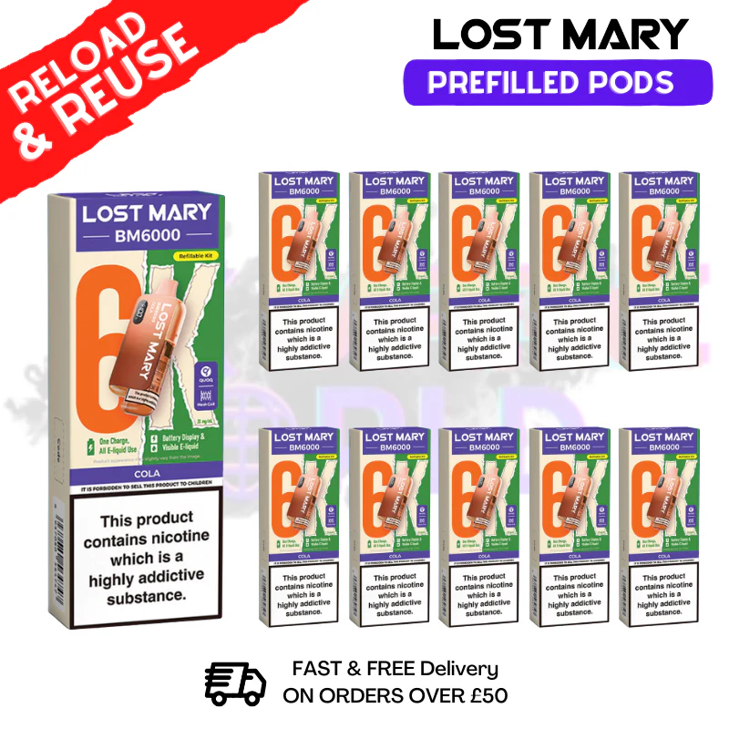 Cola Lost Mary BM6000 Replacement Pods BOX OF 10