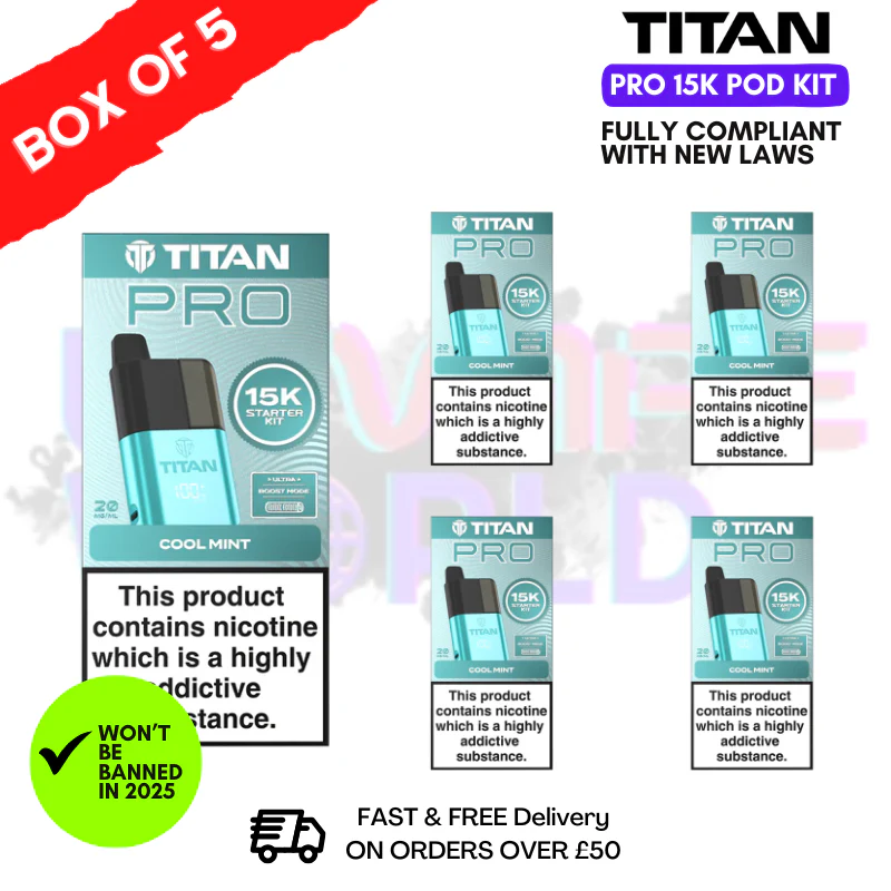 Cool Mint Titan Pro 15K Pod Kit Box of 5