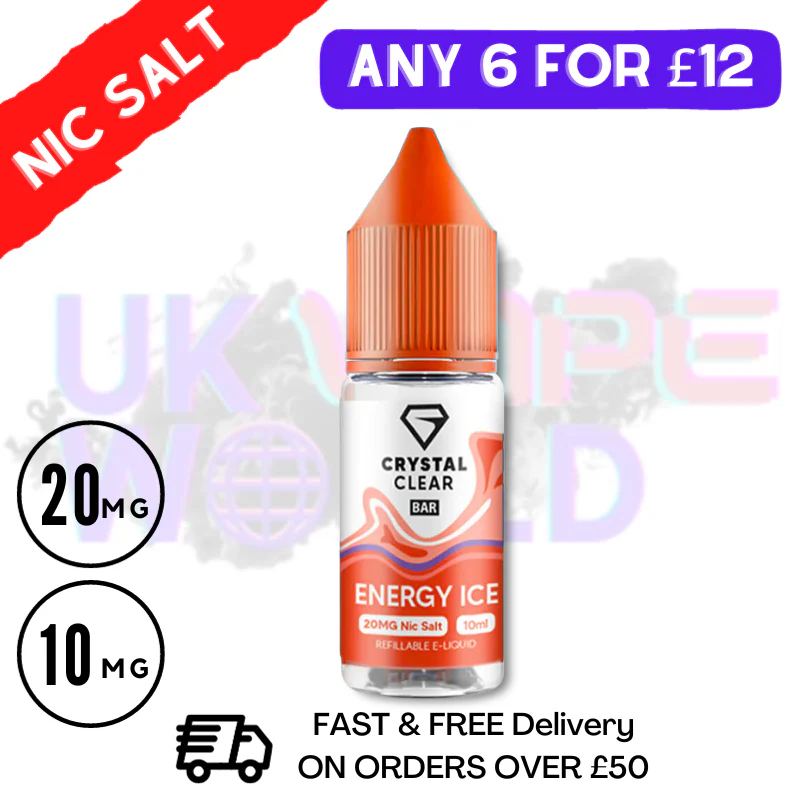 Crystal Clear 'Energy ICE' Bar Nic Salt
