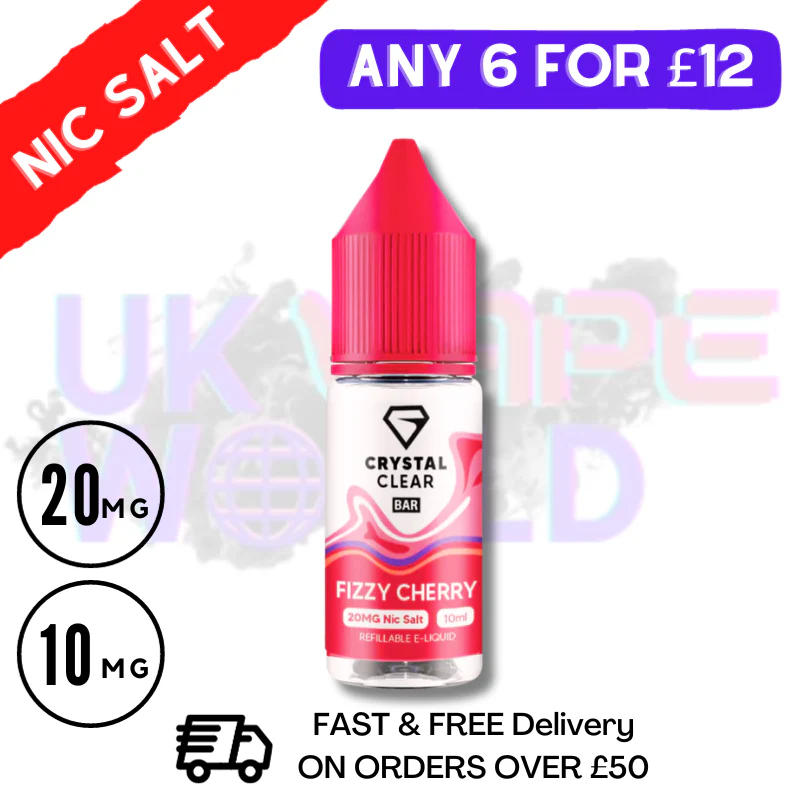 Crystal Clear 'Fizzy Cherry' Bar Nic Salt