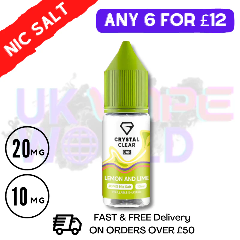 Crystal Clear 'Lemon Lime' Bar Nic Salt