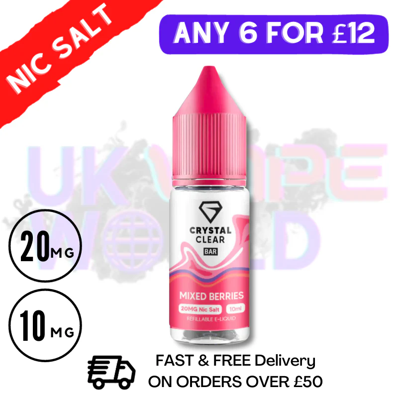 Crystal Clear 'Mixed Berries' Bar Nic Salt