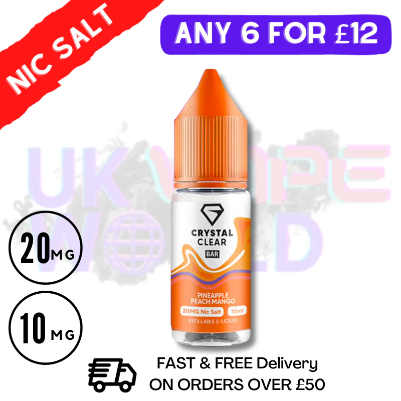 Crystal Clear 'Pineapple Peach Mango' Bar Nic Salt