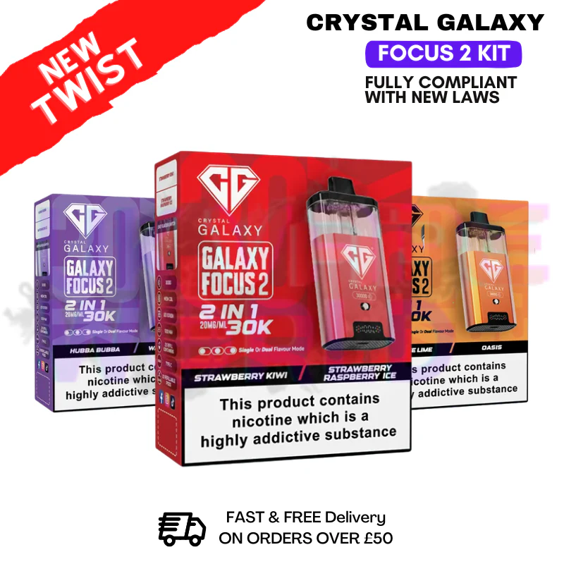 Crystal Galaxy 30K Focus 2 Prefilled Pod Kit - 2 For £20