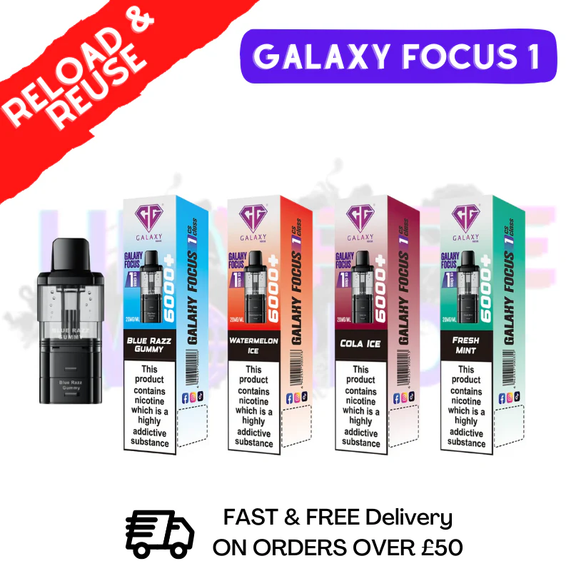 Crystal Galaxy Focus 6K Prefilled Pods - Only £3.89