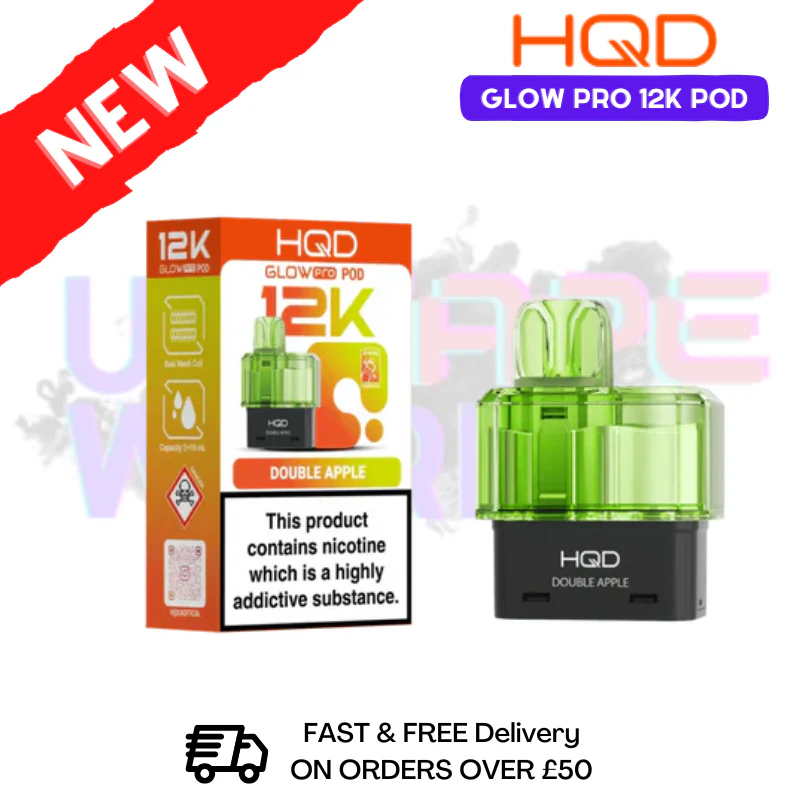 Double Apple HQD Glow Pro 12K Puff Replacement Pods