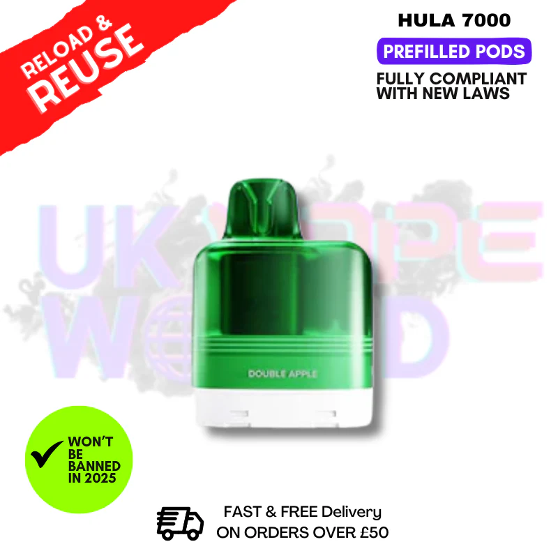 Double Apple Hula 7K Puff Prefilled Pod REPLACEMENT