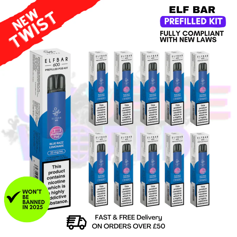 Elf Bar Blue Razz Lemonade Flavour Box of 10