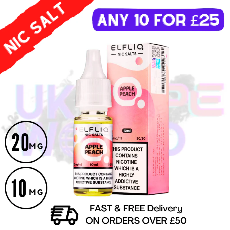 ElfLiq 'Apple Peach' Nic Salt 10ML eLiquid