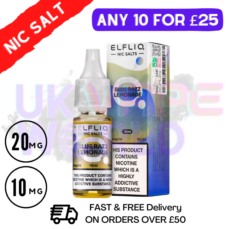 ElfLiq 'Blue Razz Lemonade' Nic Salt 10ML eLiquid