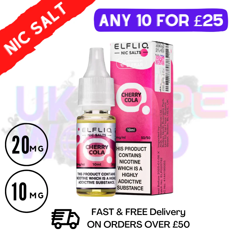 ElfLiq 'Cherry Cola' Nic Salt 10ML eLiquid