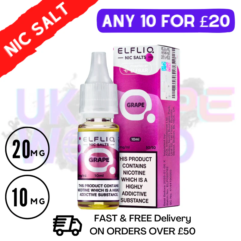 ElfLiq 'Grape' Nic Salt 10ML eLiquid