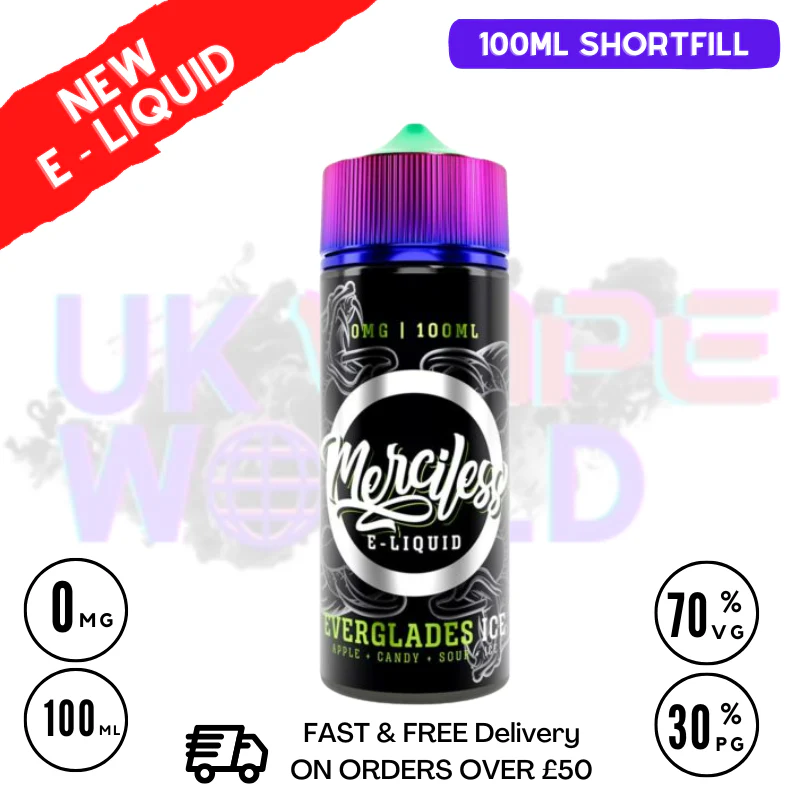 Everglades Ice Merciless Shortfill Juice 100ML Eliquid
